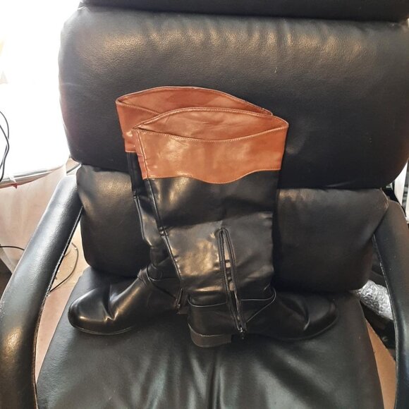 Rampage Ilissa Knee High Wide Calf Riding Boot Black Sz 8.5W PreLoved Good Condi - Picture 2 of 7